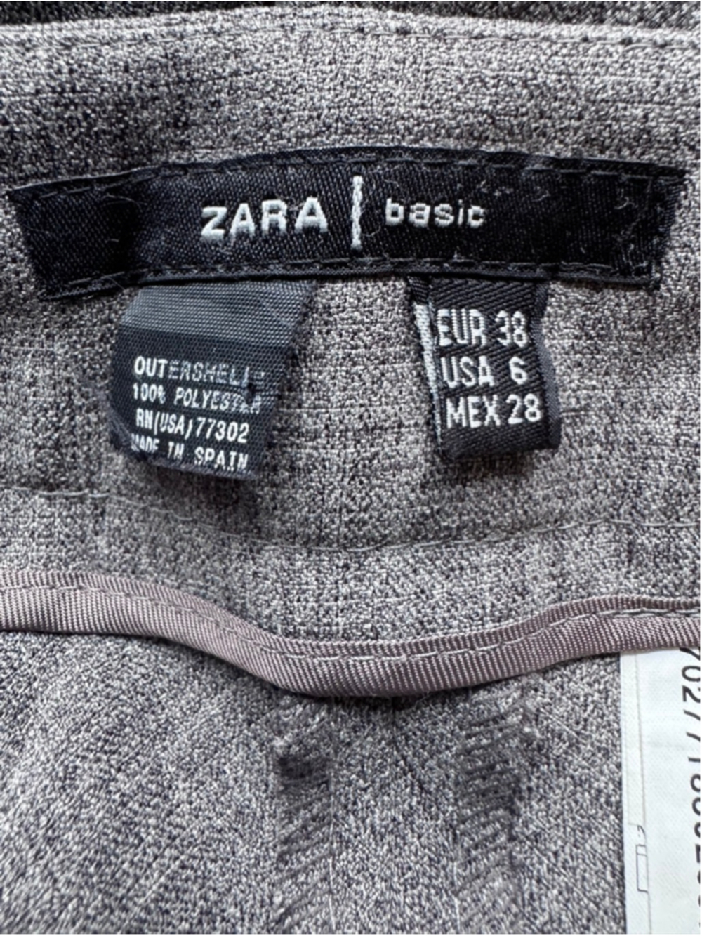 Zara Basic | Gray Tailored Trousers Front Seam Size 6 - Picture 7 of 15